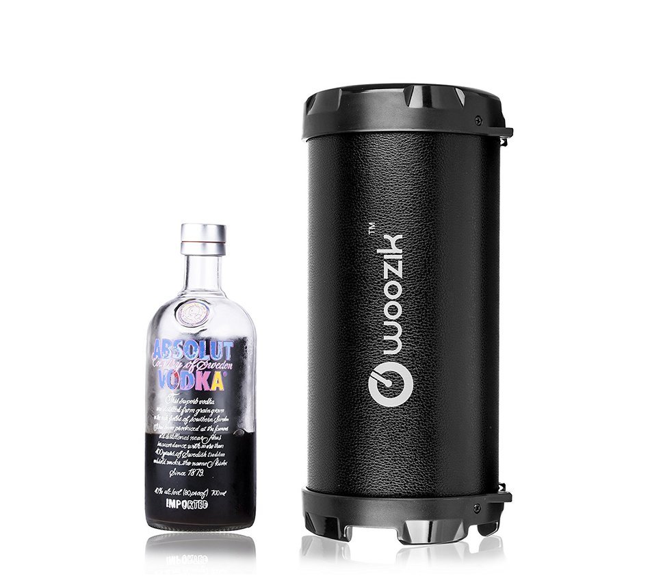 Woozik S21 Portable Indoor/Outdoor Bluetooth Speaker with Back-Lit LED Light, FM Radio Function and Carrying Strap
