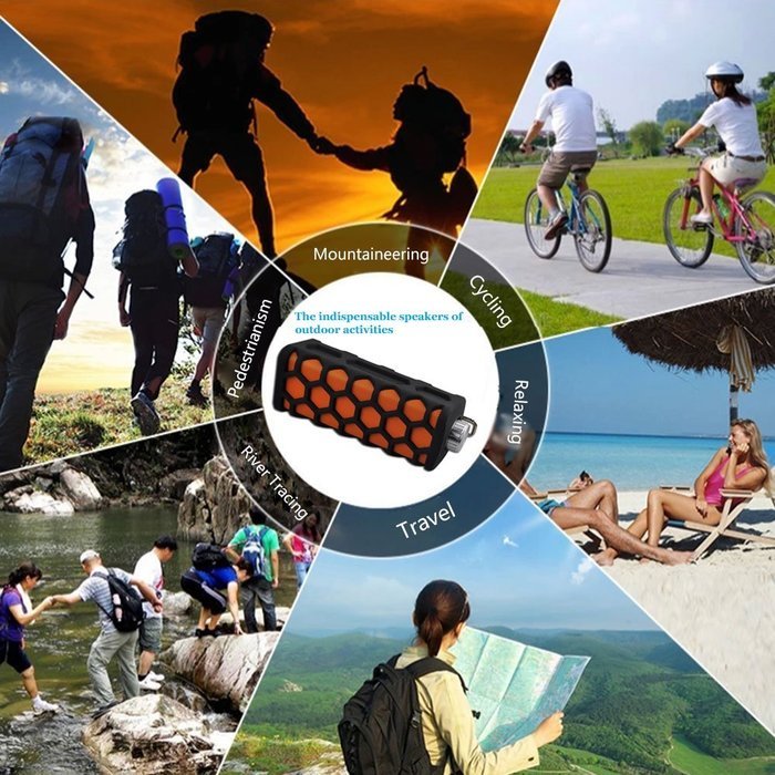 Mindkoo Wireless Bluetooth Speaker(Waterproof, Shockproof, Dustproof & Anti-scratch),Bluetooth V3.0 Rechargeable... N7