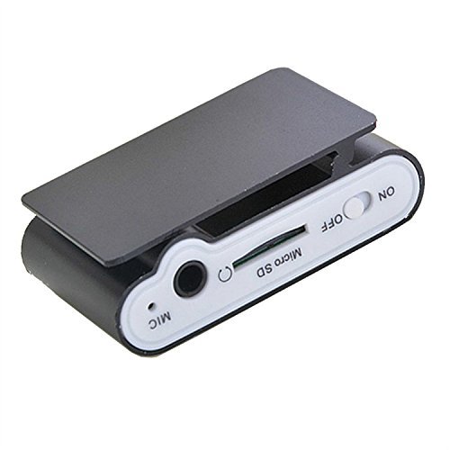 ATFUNGO Mini MP3 Player Clip USB FM Radio LCD Screen Support for 32GB Micro SD (Black) N2