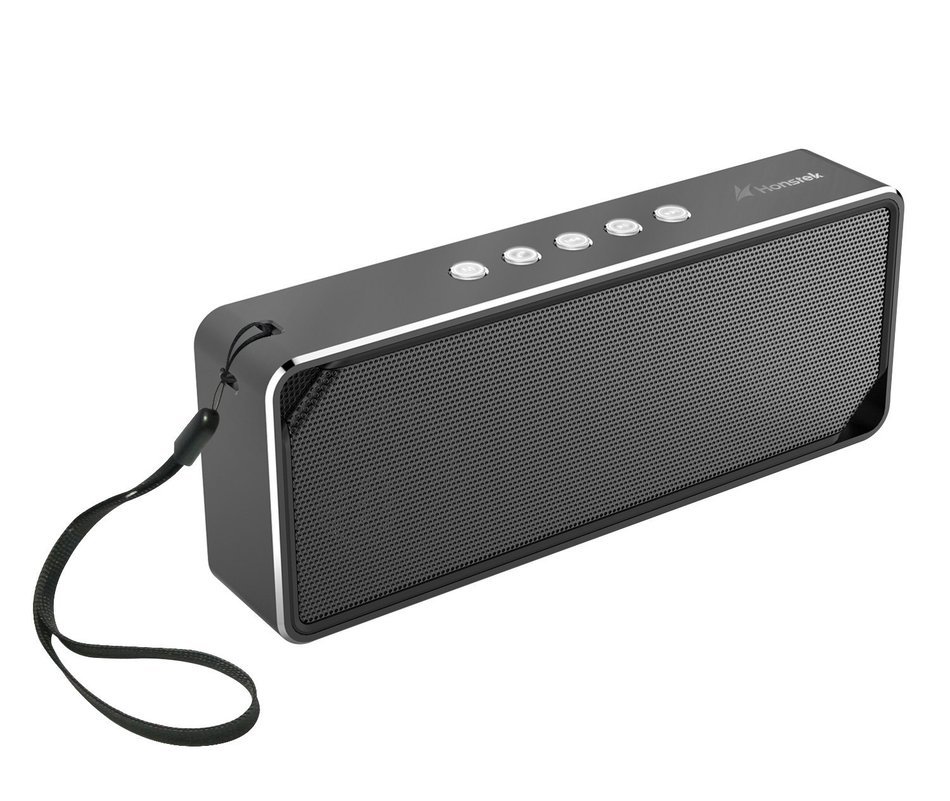 Honstek K7 Bluetooth Wireless Portable Speaker with Stereo HD Sound and Enhanced Bass(Black) N7