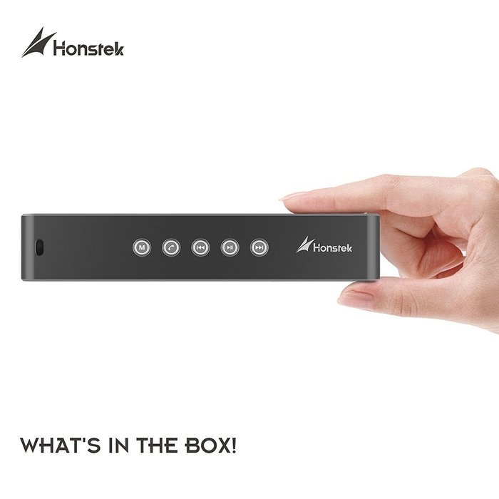 Honstek K7 Bluetooth Wireless Portable Speaker with Stereo HD Sound and Enhanced Bass(Black) N8