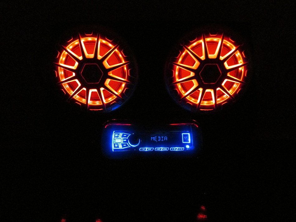 SD 2BBT2RGB -Polaris RZR Stereo System Bluetooth UTV Side by Side (2-6.5" marine speakers) N5