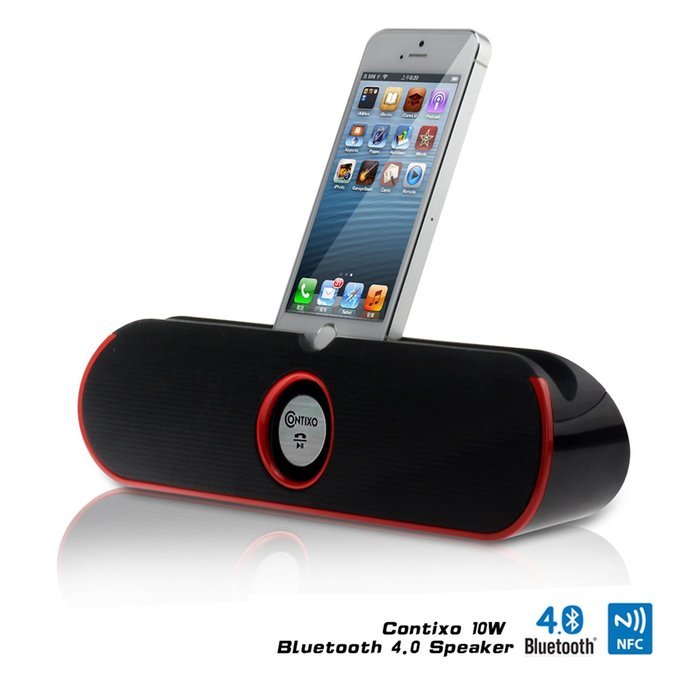 Contixo Portable Wireless Bluetooth v4.0 Stereo Speaker Stand w/ Viewing Cradle, Dual-Driver, Enhanced Bass Boost...