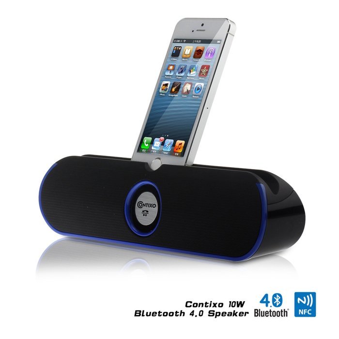 Contixo Portable Wireless Bluetooth v4.0 Stereo Speaker Stand w/ Viewing Cradle, Dual-Driver, Enhanced Bass Boost... N9