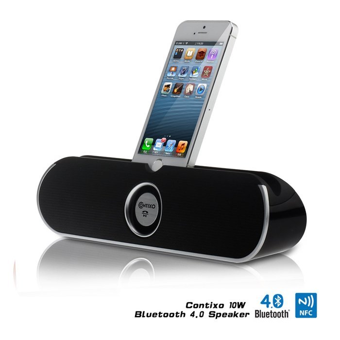 Contixo Portable Wireless Bluetooth v4.0 Stereo Speaker Stand w/ Viewing Cradle, Dual-Driver, Enhanced Bass Boost... N16