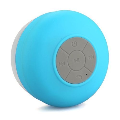 SODIAL (R)Waterproof Mini Bluetooth Wireless Speaker Hands Free Sucker Mobile Phone shower car Blue for Apple... N2