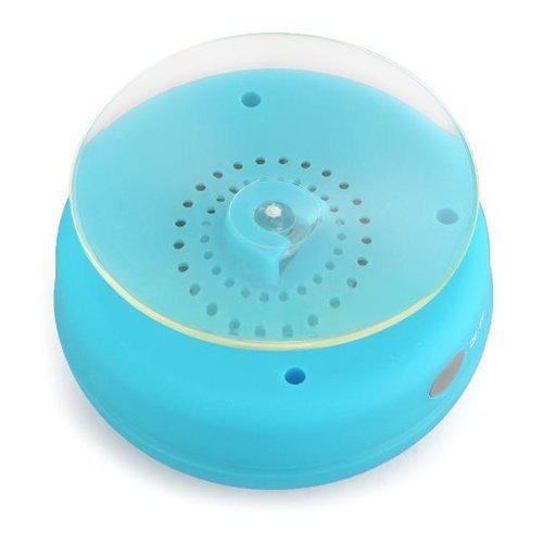SODIAL (R)Waterproof Mini Bluetooth Wireless Speaker Hands Free Sucker Mobile Phone shower car Blue for Apple... N4