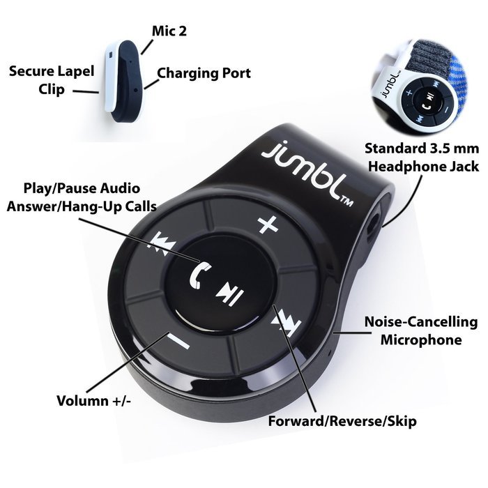 Jumbl&trade; Bluetooth Hands-Free Calling & A2DP Audio Streaming Adapter/Receiver for 3.5mm Devices - Converts Wired... N2