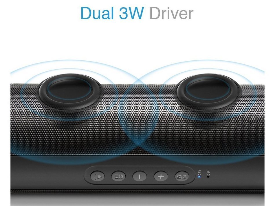 [Bluetooth Speaker] SolidPin Wireless Bluetooth Hands-free Calls Stereo Outdoor Speaker With FM & LED Light Function... N3