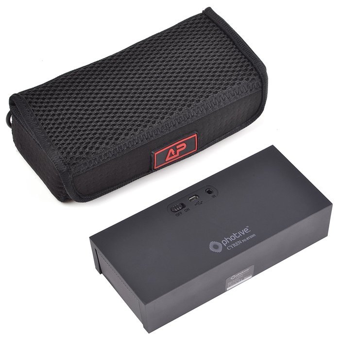 Lightning Power &ndash; Photive CYREN Portable Wireless Bluetooth Speaker Phone Lycra Carrying Mesh Case Bag N3