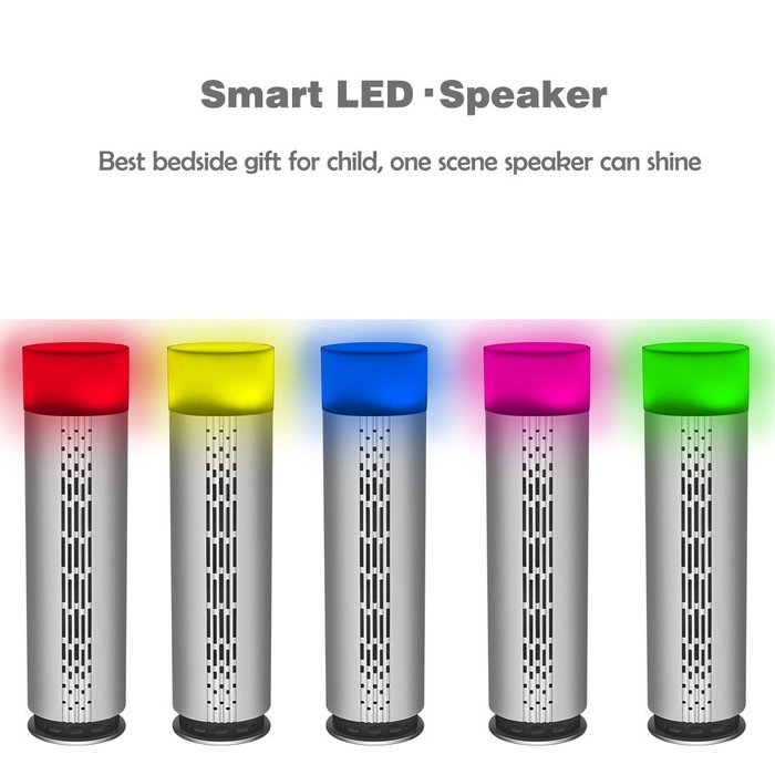 BONAOK Smart Wireless Bluetooth Speaker APP control 16 Million Colorful LED Light for Android & IOS Smartphone... N20