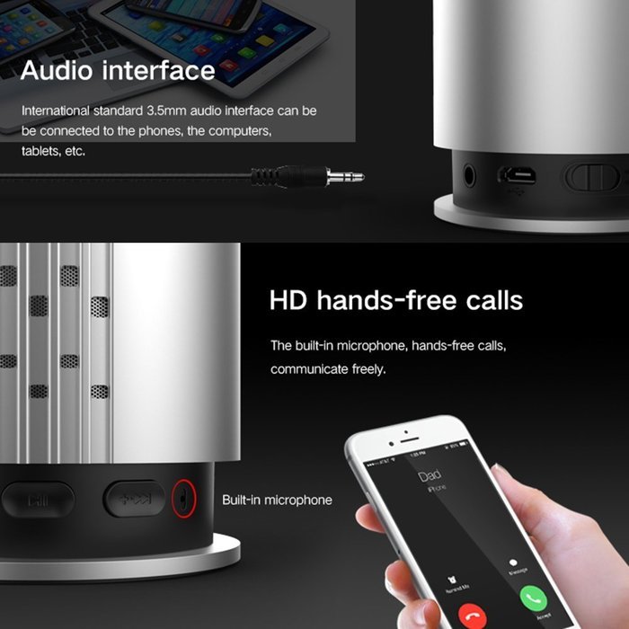 BONAOK Smart Wireless Bluetooth Speaker APP control 16 Million Colorful LED Light for Android & IOS Smartphone... N23