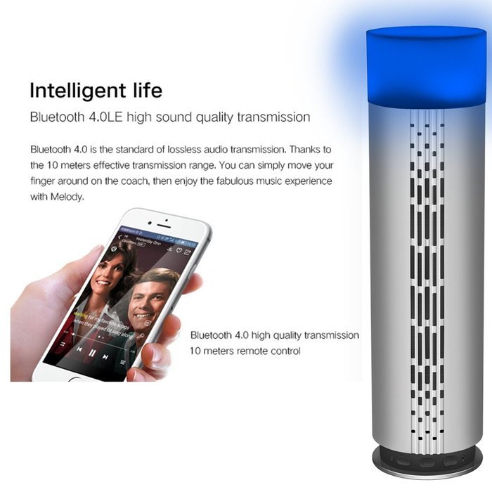BONAOK Smart Wireless Bluetooth Speaker APP control 16 Million Colorful LED Light for Android & IOS Smartphone... N25