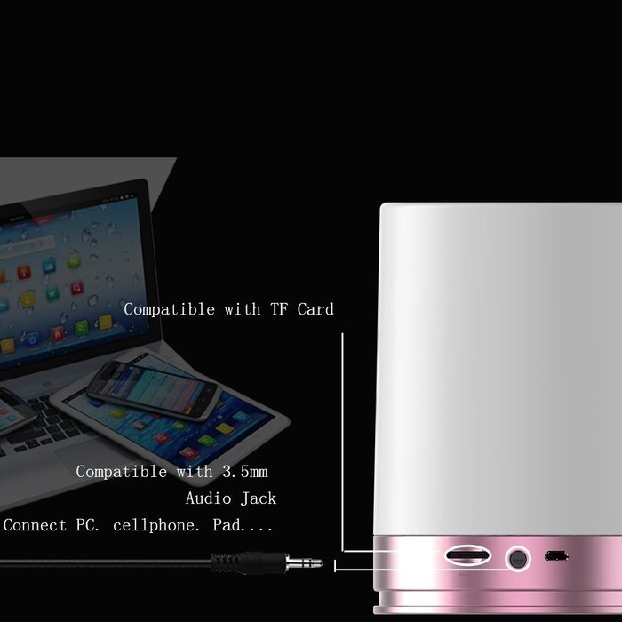 BONAOK Smart Wireless Bluetooth Speaker APP control 16 Million Colorful LED Light for Android & IOS Smartphone... N29