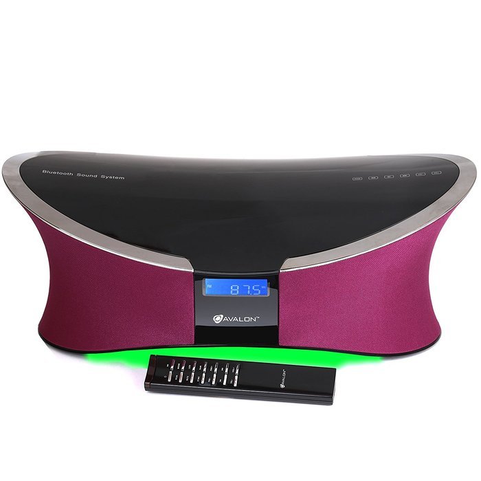 Avalon 2.1CH Bluetooth Speaker Sound System with AUX and FM Radio, Red N10