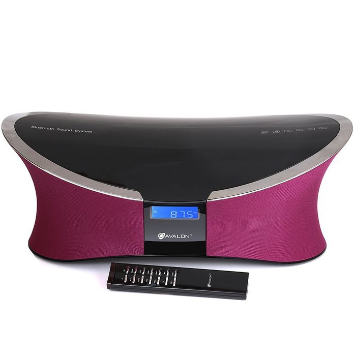 Avalon 2.1CH Bluetooth Speaker Sound System with AUX and FM Radio, Red N12