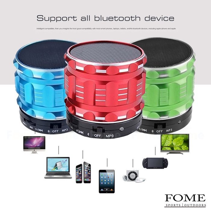 Wireless Bluetooth Speaker, FOME SPORTS|OUTDOORS Portable Mini Metal Steel Speaker with Fm Radio Support TF/SD... N4