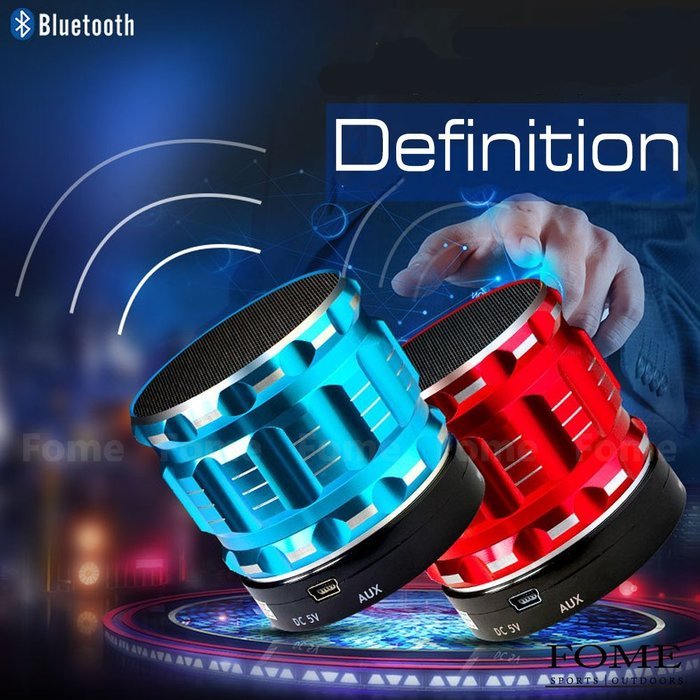 Wireless Bluetooth Speaker, FOME SPORTS|OUTDOORS Portable Mini Metal Steel Speaker with Fm Radio Support TF/SD... N5