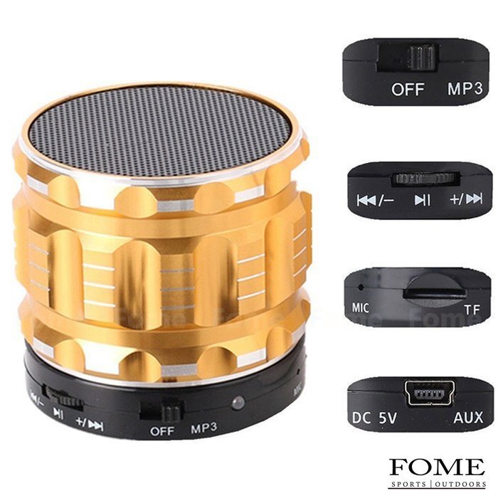 Wireless Bluetooth Speaker, FOME SPORTS|OUTDOORS Portable Mini Metal Steel Speaker with Fm Radio Support TF/SD... N6