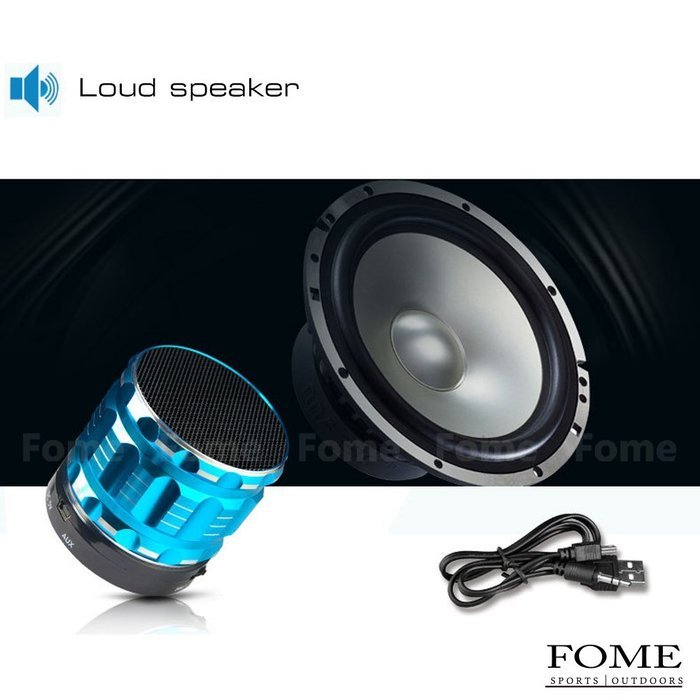 Wireless Bluetooth Speaker, FOME SPORTS|OUTDOORS Portable Mini Metal Steel Speaker with Fm Radio Support TF/SD... N12