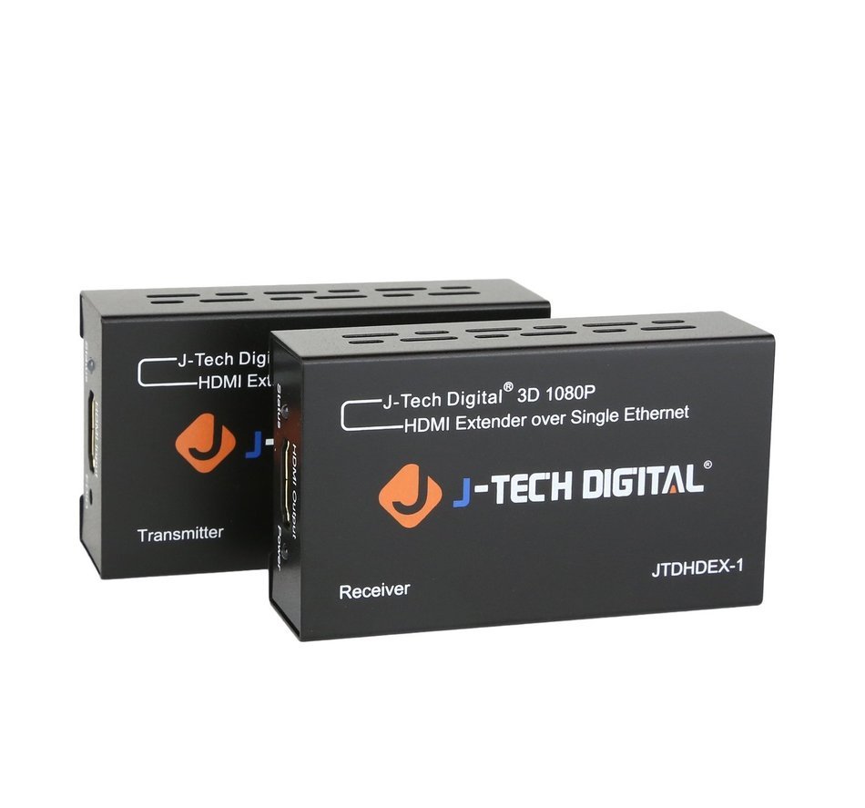 J-Tech Digital Hdmi Extender By Single Cat 5E/6/7 (The Latest & The Best) Ver 1.3 Certified For Full Hd 1080P