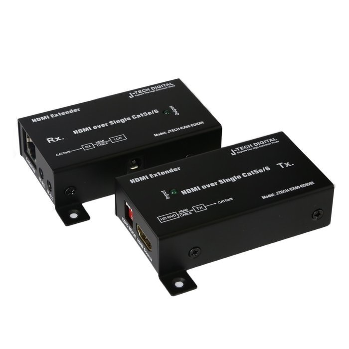 J-Tech Digital Hdmi Extender By Single Cat 5E/6/7 (The Latest & The Best) Ver 1.3 Certified For Full Hd 1080P N5