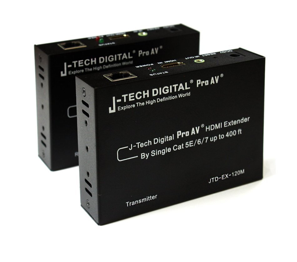 J-Tech Digital Hdmi Extender By Single Cat 5E/6/7 (The Latest & The Best) Ver 1.3 Certified For Full Hd 1080P N8
