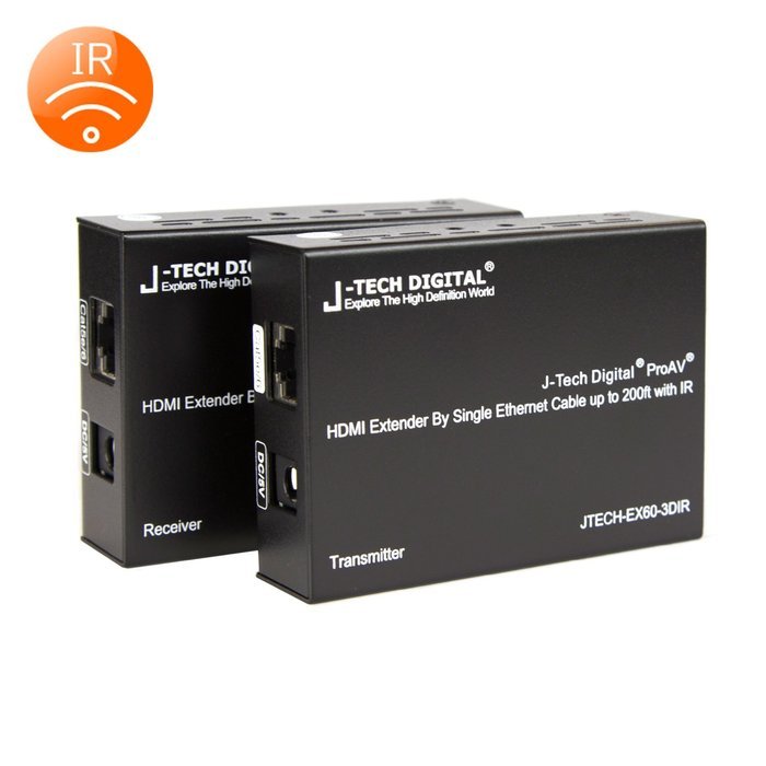 J-Tech Digital Hdmi Extender By Single Cat 5E/6/7 (The Latest & The Best) Ver 1.3 Certified For Full Hd 1080P N14