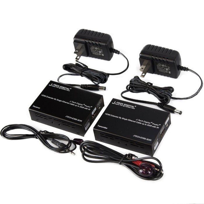 J-Tech Digital Hdmi Extender By Single Cat 5E/6/7 (The Latest & The Best) Ver 1.3 Certified For Full Hd 1080P N18