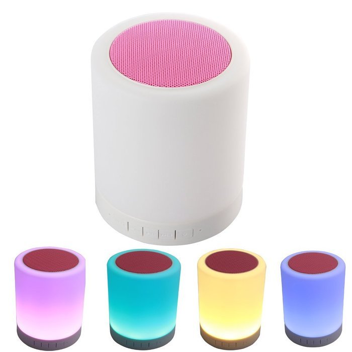 SUNKY - Portable Wireless Bluetooth Speaker Lamp, Handsfree Smart Touch Sensor Night Light LED for Bedroom Camping... N10