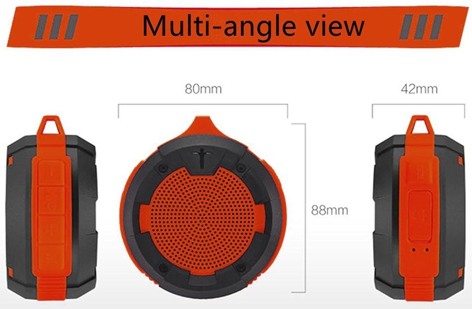 Hcman AbramTek M1 Portable Bluetooth 4.0 Hi-Fi Stereo Speaker,ABS Surface Portable Wireless Waterproof Outdoor... N9