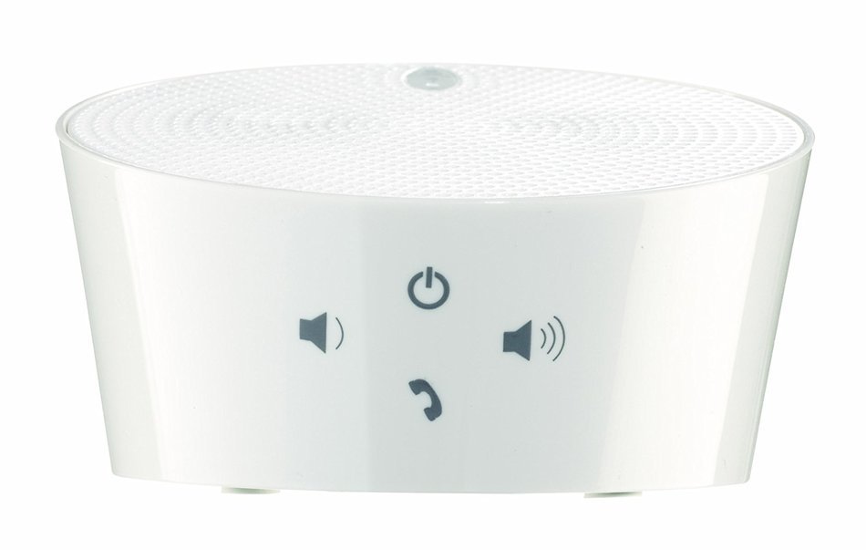 AVES Aqua Portable Bluetooth Speaker w/ Noise-reduction Mic Handsfree Phone Kit in White N3