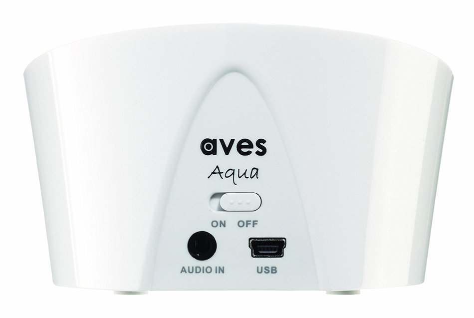 AVES Aqua Portable Bluetooth Speaker w/ Noise-reduction Mic Handsfree Phone Kit in White N5