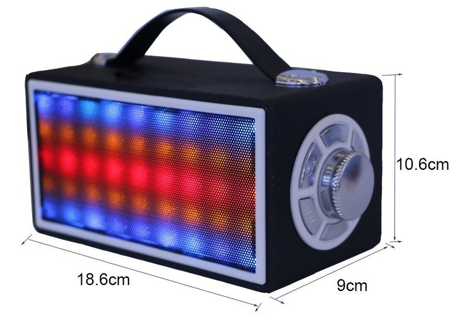 Deli Wooden Bluetooth Speaker - USB 2.0 Power MP3 Format with FM Radio/LED and Support TF Card Innert Rechargeable... N4