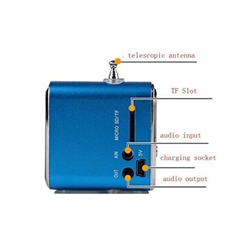 HuaYang USB Digital PC Mini Speaker Micro SD/TF Card MP3 Music Player FM Radio(Silver) N4