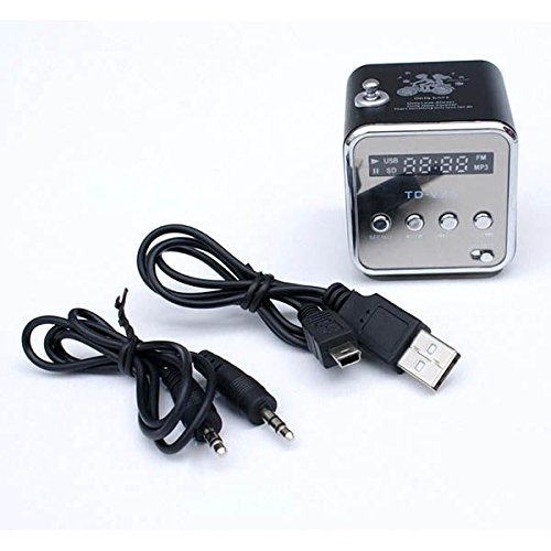 HuaYang USB Digital PC Mini Speaker Micro SD/TF Card MP3 Music Player FM Radio(Silver) N7