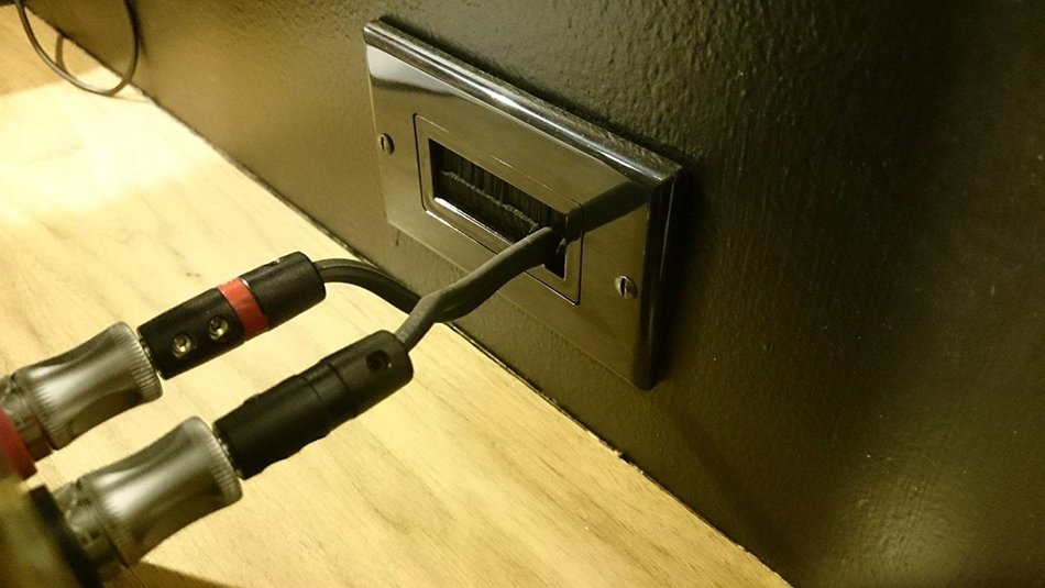 Buyer's Point Brush Wall Plate, Decora Style, Cable Pass Through Insert for Wires, Single Gang Cable Access Strap... N11