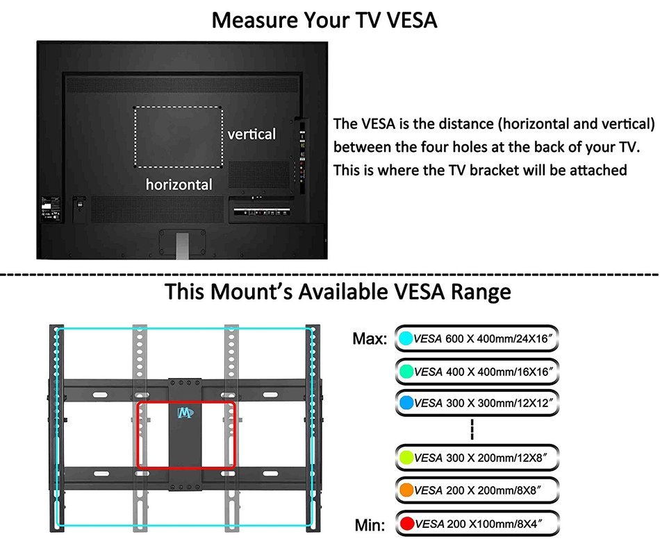 Mounting Dream MD2268-LK TV Wall Mount Tilting Bracket for Most 42-70 Inch LED, LCD and Plasma TVs up to VESA... N4
