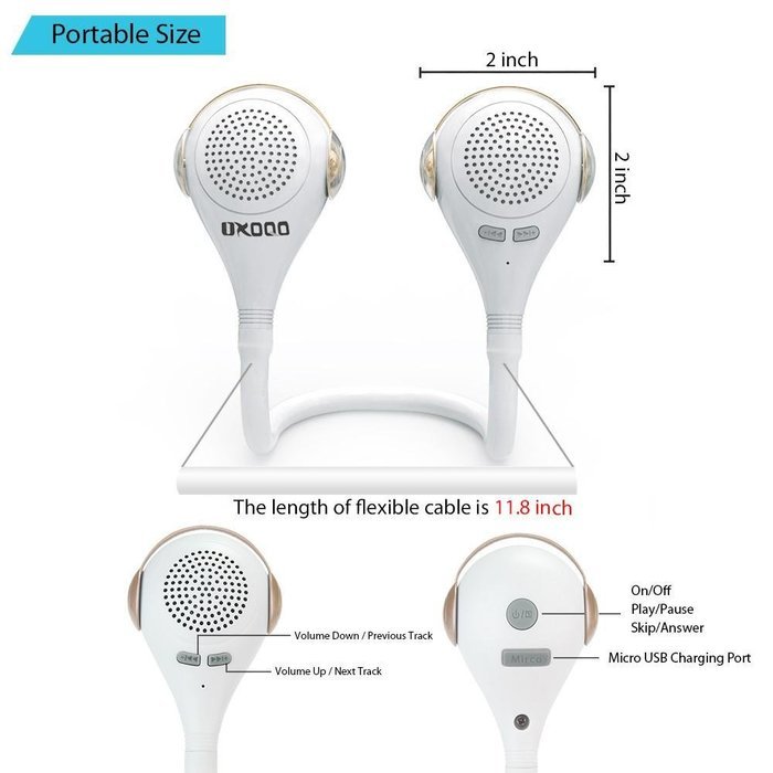 OXOQO Ultra-Portable Wireless Bluetooth Speaker, Stereo Speaker for Indoor/Outdoor, Black N9