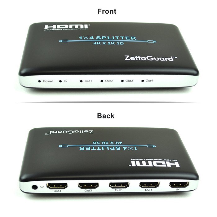 Zettaguard 4K x 2K 4 Port 4 x 1 HDMI Switch with PIP and IR Wireless Remote Control, HDMI Switcher Hub Port Switches... N15