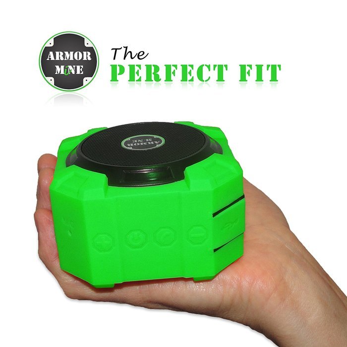 ARMOR MiNE Portable Waterproof Bluetooth Speaker - Smack Black N14