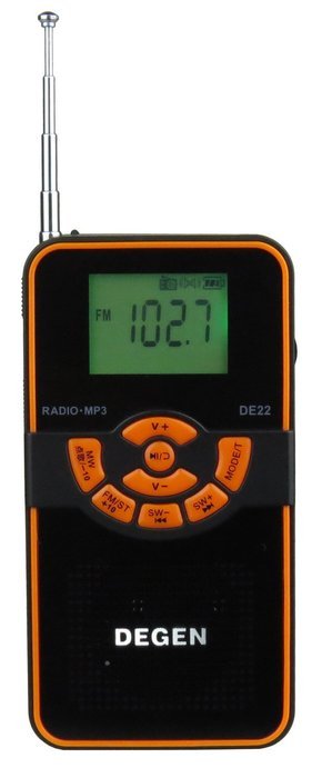 Degen DE22 3-in-1 Rechargeable AM/FM Shortwave Radio, Portable Speaker & MP3 Player with Built-in Micro SD/TF...