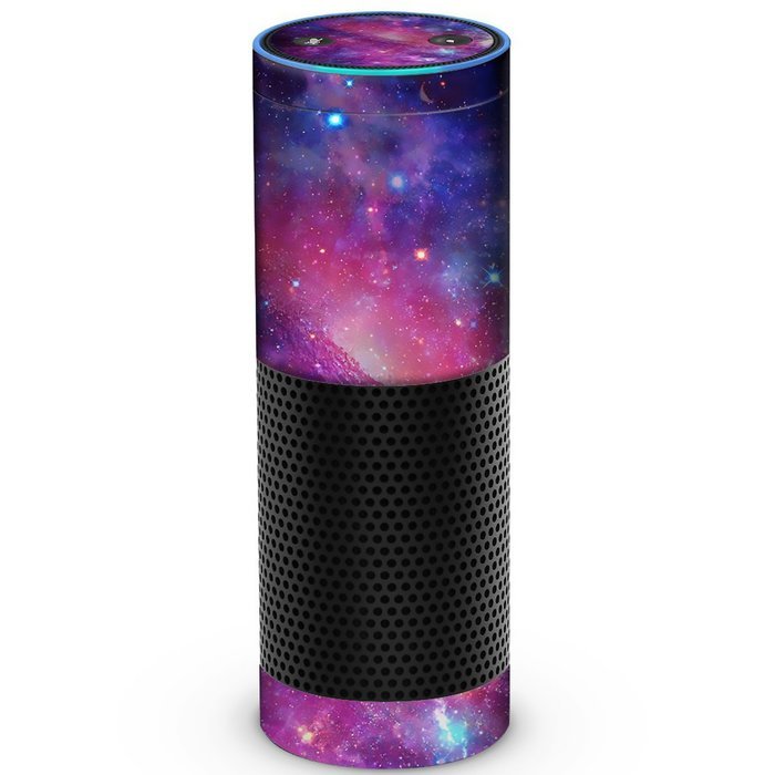 Blue Purple Space Nebula Galaxy Vinyl Skin Decal Wrap Compatible with Amazon Echo