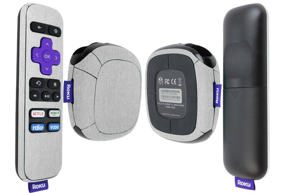 Skinomi TechSkin - Roku SE Brushed Aluminum Full Body Skin / Front & Back Wrap Clear Film / Ultra HD and Anti-Bubble...