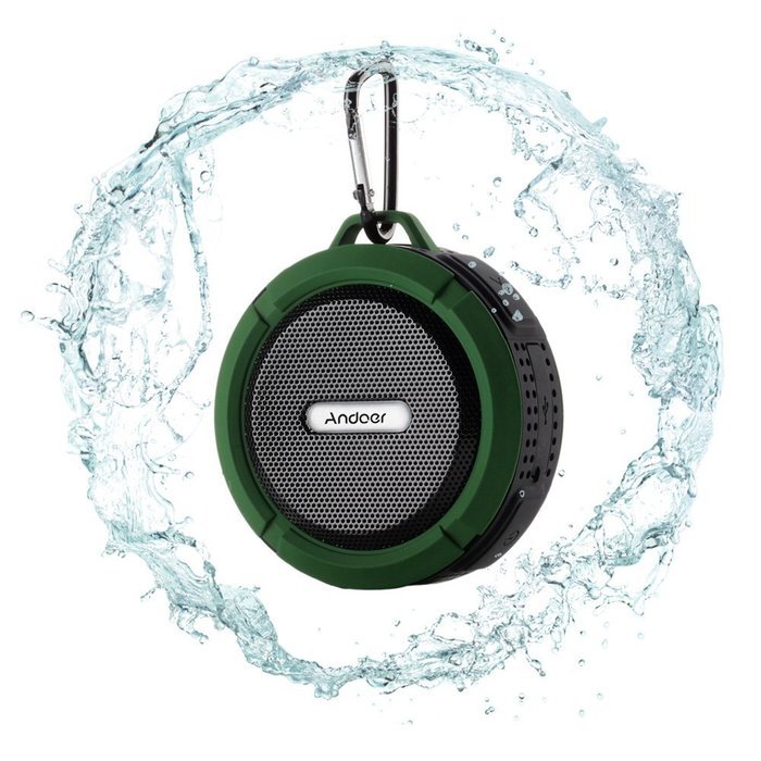 Andoer 5W Wireless Bluetooth 3.0 Outdoor Stereo Speaker Soundbox Speakerphone with Water Resistant Shockproof... N22
