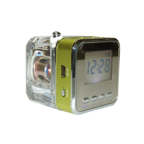 Lutema WaveCube Aqua Portable Digital Speaker w/FM Radio - Green