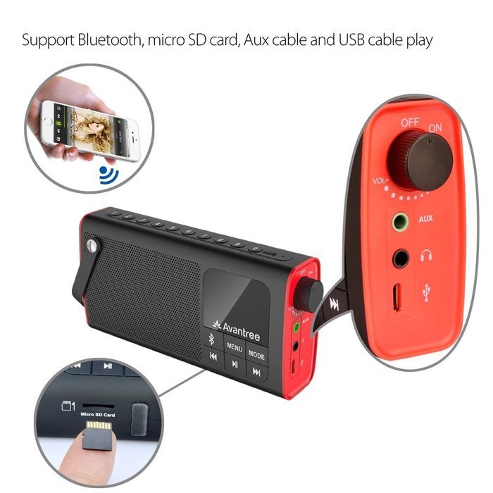 Avantree 10W Bluetooth Bike Speaker with Bicycle Mount, Water Resistant (IPX4), Hook for Outdoor Portable Use,... N10