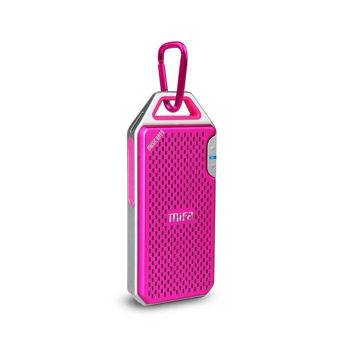 MIFA F4 Ultra-light Wireless Bluetooth Speaker Pink,With Mic,Micro SD,Hook ,And Aluminum Alloy Housing shock resistance... N2