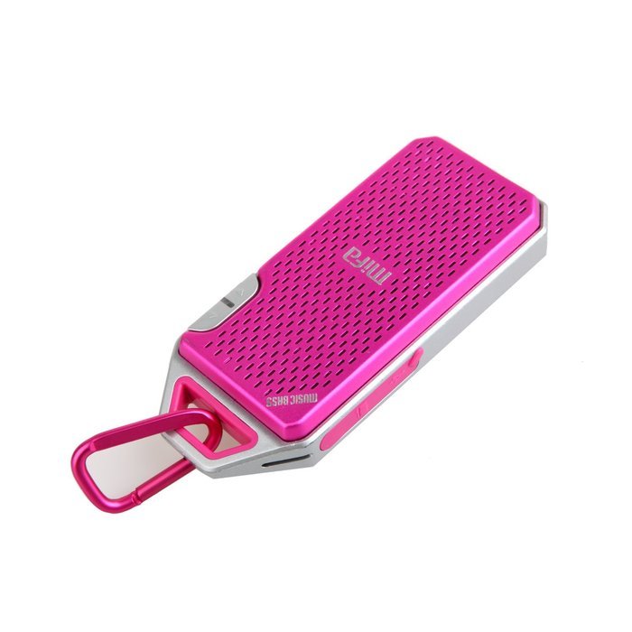 MIFA F4 Ultra-light Wireless Bluetooth Speaker Pink,With Mic,Micro SD,Hook ,And Aluminum Alloy Housing shock resistance... N5