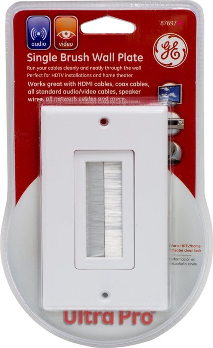 GE 87697 Single Brush Wall Plate (Plastic) N2